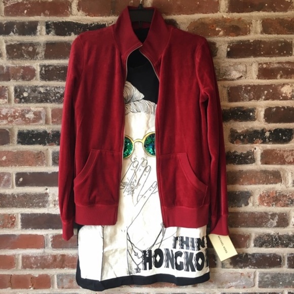 Michael Kors - Velvet Deep Red Jacket - Picture 7 of 8